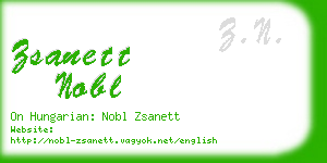 zsanett nobl business card